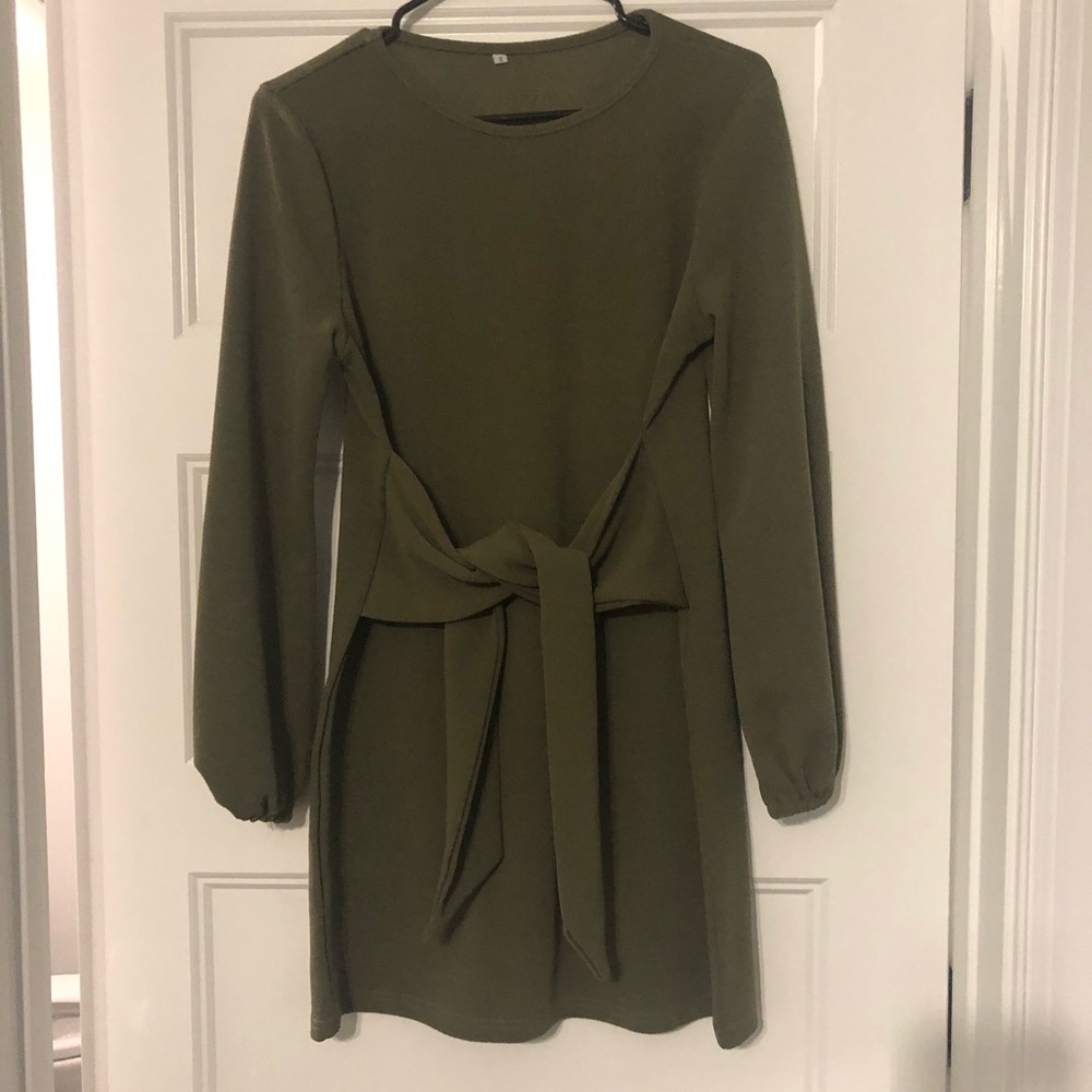 Olive Green Mini Dress